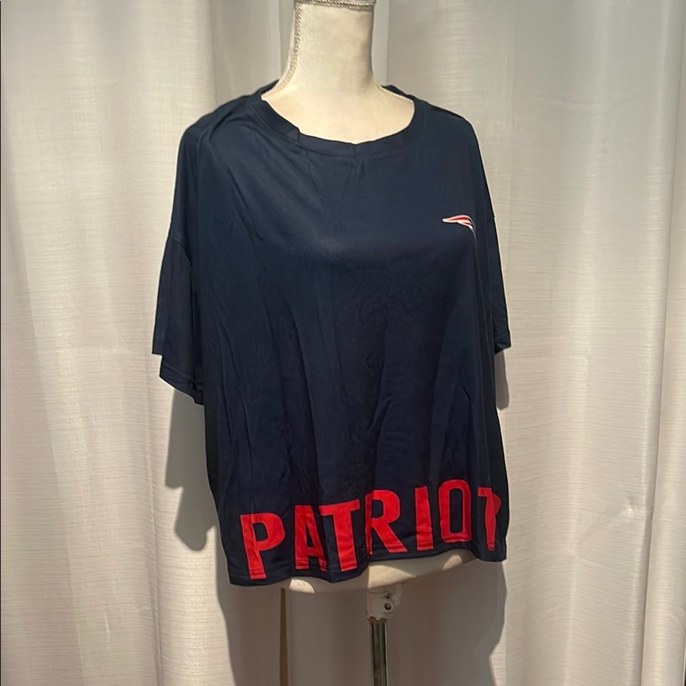 New England Patriots Womens Bottom Line Crop Top